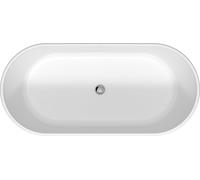 Duravit Baignoire autoportante D-Neo 160 x 75 cm ovale en fonte minérale blanche avec trop-plein