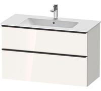 Duravit Bâti-support lavabo suspendu D‑Neo DE43630BD220000, 1 tiroir, poignée diamant noire