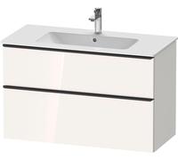 Duravit D-Neo bâti-support lavabo suspendu, 1010x625x462mm, 1 tiroir, avec poignée diamant noir, DE43630BD220000