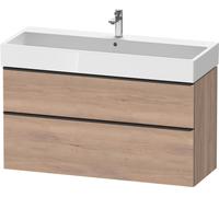 Duravit D-Neo bâti-support lavabo suspendu, 1184x625x442mm, 1 tiroir, avec poignée diamant noir, DE43750BD550000
