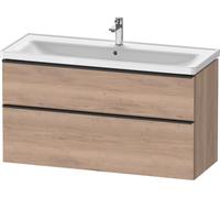 Duravit D-Neo bâti-support lavabo suspendu, 1184x625x452mm, 1 tiroir, avec poignée diamant noir, DE43910BD550000, Couleur: Décor chêne marbré