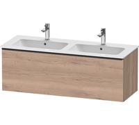 Duravit D-Neo bâti-support lavabo suspendu, 1280x440x462mm, 1 tiroir, avec poignée diamant noir, DE42650BD550000, Couleur: Décor chêne marbré