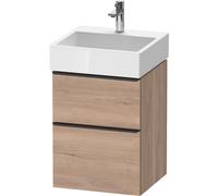 Duravit D-Neo bâti-support lavabo suspendu, 484x625x442mm, 1 tiroir, avec poignée diamant noir, DE43700BD550000, Couleur: Décor chêne marbré