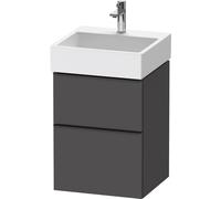 Duravit D-Neo bâti-support lavabo suspendu, 484x625x442mm, 1 tiroir, avec poignée diamant noir, DE43700BD490000