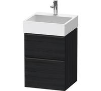 Duravit D-Neo bâti-support lavabo suspendu, 484x625x442mm, 1 tiroir, avec poignée diamant noir, DE43700BD160000