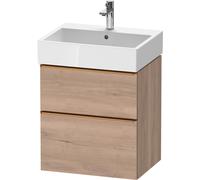 Duravit D-Neo bâti-support lavabo suspendu, 584x625x442mm, 1 tiroir, avec poignée bronze brossé, DE4371004550000, Couleur: Décor chêne marbré