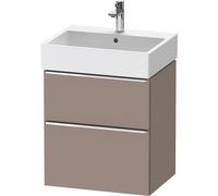Duravit D-Neo bâti-support lavabo suspendu, 584x625x442mm, 1 tiroir, avec poignée chrome, DE4371010430000, Couleur: Décor basalte mat