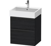Duravit D-Neo bâti-support lavabo suspendu, 584x625x442mm, 1 tiroir, avec poignée diamant noir, DE43710BD160000, Couleur: Décor chêne noir mat