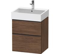 Duravit D-Neo bâti-support lavabo suspendu, 584x625x442mm, 1 tiroir, avec poignée diamant noir, DE43710BD210000, Couleur: Décor noyer foncé mat