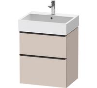 Duravit D-Neo bâti-support lavabo suspendu, 584x625x442mm, 1 tiroir, avec poignée diamant noir, DE43710BD910000, Couleur: DÃ©cor taupe mat