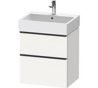Duravit D-Neo bâti-support lavabo suspendu, 584x625x442mm, 1 tiroir, avec poignée diamant noir, DE43710BD180000