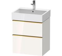 Duravit D-Neo bâti-support lavabo suspendu, 584x625x442mm, 1 tiroir, avec poignée or poli, DE4371034220000