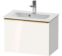 Duravit D-Neo bâti-support lavabo suspendu, 610x440x372mm, 1 tiroir, avec poignée or poli, DE4268034220000