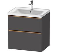 Duravit D-Neo bâti-support lavabo suspendu, 634x625x452mm, 1 tiroir, avec poignée bronze brossé, DE4354004490000