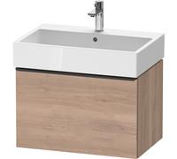 Duravit D-Neo bâti-support lavabo suspendu, 684x440x442mm, 1 tiroir, avec poignée diamant noir, DE42720BD550000, Couleur: Décor chêne marbré