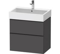 Duravit D-Neo bâti-support lavabo suspendu, 684x625x442mm, 1 tiroir, avec poignée diamant noir, DE43720BD490000, Couleur: Décor graphite mat