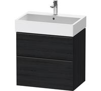 Duravit D-Neo bâti-support lavabo suspendu, 684x625x442mm, 1 tiroir, avec poignée diamant noir, DE43720BD160000, Couleur: Décor chêne noir mat