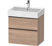Duravit D-Neo bâti-support lavabo suspendu, 684x625x442mm, 1 tiroir, avec poignée diamant noir, DE43720BD550000