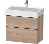 Duravit D-Neo bâti-support lavabo suspendu,784x625x442mm, 1 tiroir, avec poignée acier inox brossé, DE4373070550000, Couleur: Décor chêne marbré