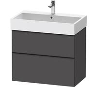 Duravit D-Neo bâti-support lavabo suspendu,784x625x442mm, 1 tiroir, avec poignée diamant noir, DE43730BD490000, Couleur: Décor graphite mat