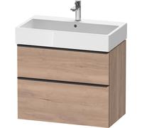 Duravit D-Neo bâti-support lavabo suspendu,784x625x442mm, 1 tiroir, avec poignée diamant noir, DE43730BD550000