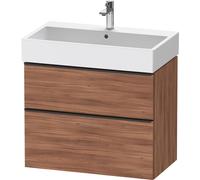 Duravit D-Neo bâti-support lavabo suspendu,784x625x442mm, 1 tiroir, avec poignée diamant noir, DE43730BD790000