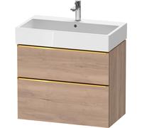 Duravit D-Neo bâti-support lavabo suspendu,784x625x442mm, 1 tiroir, avec poignée or poli, DE4373034550000