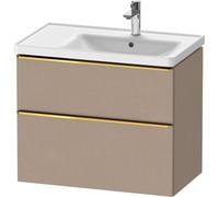 Duravit D-Neo bâti-support lavabo suspendu, 784x625x452mm, 1 tiroir, avec poignée or poli, DE4358034750000