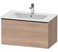 Duravit D-Neo bâti-support lavabo suspendu, 810x440x462mm, 1 tiroir, avec poignée diamant noir, DE42620BD550000, Couleur: Décor chêne marbré