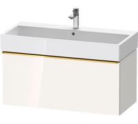 Duravit D-Neo bâti-support lavabo suspendu,984x440x442mm, 1 tiroir, avec poignée or poli, DE4274034220000, Couleur: Décor blanc brillant