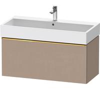 Duravit D-Neo bâti-support lavabo suspendu,984x440x442mm, 1 tiroir, avec poignée or poli, DE4274034750000, Couleur: Décor lin mat