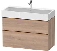 Duravit D-Neo bâti-support lavabo suspendu,984x625x442mm, 1 tiroir, avec poignée bronze brossé, DE4374004550000