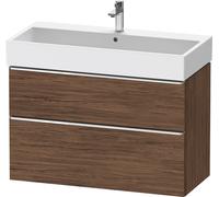 Duravit D-Neo bâti-support lavabo suspendu,984x625x442mm, 1 tiroir, avec poignée chrome, DE4374010210000, Couleur: Décor noyer foncé mat