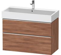 Duravit D-Neo bâti-support lavabo suspendu,984x625x442mm, 1 tiroir, avec poignée chrome, DE4374010790000, Couleur: Décor noyer mat