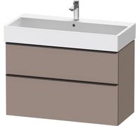 Duravit D-Neo bâti-support lavabo suspendu,984x625x442mm, 1 tiroir, avec poignée diamant noir, DE43740BD430000