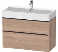 Duravit D-Neo bâti-support lavabo suspendu,984x625x442mm, 1 tiroir, avec poignée diamant noir, DE43740BD550000