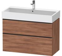 Duravit D-Neo bâti-support lavabo suspendu,984x625x442mm, 1 tiroir, avec poignée diamant noir, DE43740BD790000