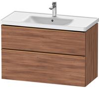 Duravit D-Neo bâti-support lavabo suspendu, 984x625x452mm, 1 tiroir, avec poignée bronze brossé, DE4356004790000, Couleur: Décor noyer mat
