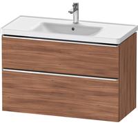 Duravit D-Neo bâti-support lavabo suspendu, 984x625x452mm, 1 tiroir, avec poignée chrome, DE4356010790000, Couleur: Décor noyer mat