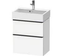 Duravit D-Neo bâti-support lavabo suspendu, Compact, 584x625x372mm, 1 tiroir, avec poignée noir diamant, DE43290BD180000