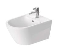 Duravit D-Neo - Bidet suspendu, avec trop-plein, trou pour robinetterie, blanc mat 2294153200