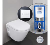 Duravit D-Neo Compact Pack complet cuvette suspendue et bâti-support neeos,, 45870900A1+16601WH#SET,