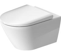 WC suspendu Duravit D-Neo, chasse d'eau à grande capacité, sans rebord, Durafix, 370 x 540 x 400 mm, 2577090000, Couleur: Blanc