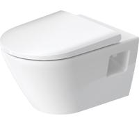 Duravit D-Neo WC suspendu, chasse deau basse, sans rebord, sortie horizontale, 370x540x400mm, 2578090000, Couleur: Blanc