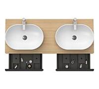 Duravit D-Neo DE4950B3030 140 x 55 cm, chêne naturel, suspendu, 801 , 2000 console plate, vasque des deux côtés