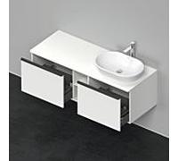 Duravit D-Neo DE4950R1818 140 x 55 cm, Blanc Mat , suspendu, 801 , console 2000 , vasque à droite