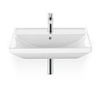 Duravit D-Neo lavabo 2366550000 55 x 44 cm, avec trou pour robinet, trop-plein, plage de robinetterie, blanc