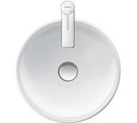 Duravit Vasque à poser D-Neo 2371400070 ronde 40x40 cm sans trop-plein sans trou robinet blanc
