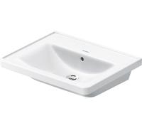Duravit D-Neo lavabo, 600x480mm, sans trou pour robinet, avec trop-plein, blanc brillant, 2367600060