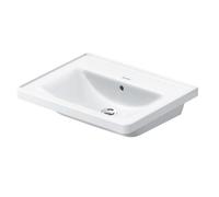 Duravit D-Neo - Lavabo, 60x48 cm, avec trop-plein, sans trou pour robinetterie, blanc 2367600060